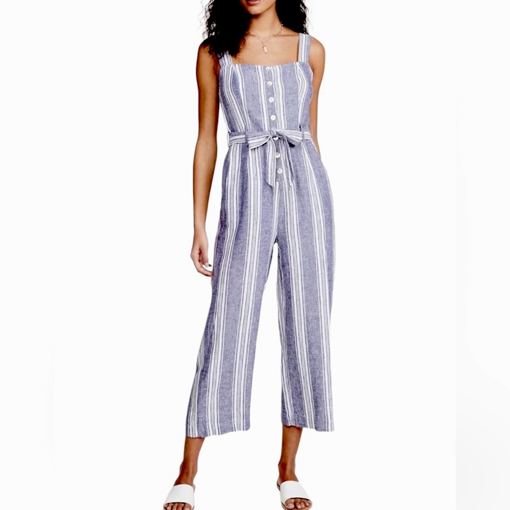 Rails Kyra Striped Belted Jumpsuit
